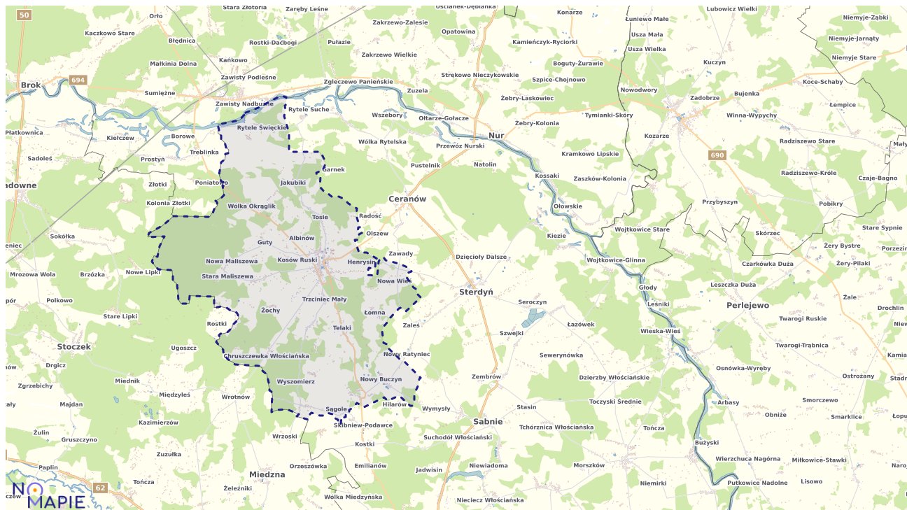 Mapa uzbrojenia terenu Kosowa Lackiego